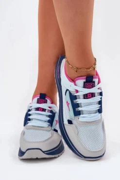 Buty Sportowe Big Star|Sneakersy Damskie></noscript>Big Star Shoes Buty Sportowe Damskie Na Platformie Big Star RR274A225 HI-POLY SYSTEM e Niebieski