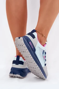 Buty Sportowe Big Star|Sneakersy Damskie></noscript>Big Star Shoes Buty Sportowe Damskie Na Platformie Big Star RR274A225 HI-POLY SYSTEM e Niebieski