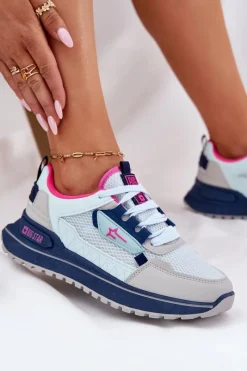 Buty Sportowe Big Star|Sneakersy Damskie></noscript>Big Star Shoes Buty Sportowe Damskie Na Platformie Big Star RR274A225 HI-POLY SYSTEM e Niebieski