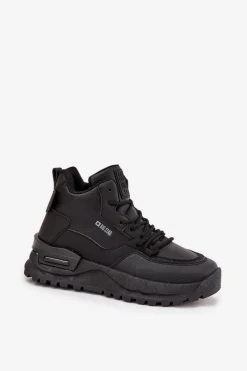 Hot Big Star Shoes Buty Sportowe Damskie Na Platformie Big Star SS274509 Czarne Czarny