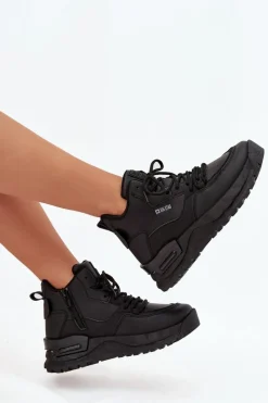 Hot Big Star Shoes Buty Sportowe Damskie Na Platformie Big Star SS274509 Czarne Czarny