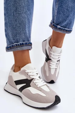 Outlet Buty Sportowe Damskie Szare Chloette Damskie Buty Sportowe Na Platformie|Sneakersy Damskie