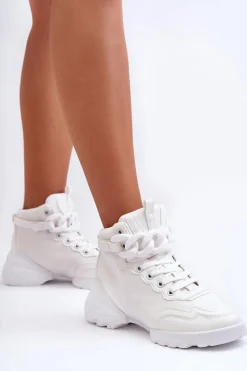 Buty Sportowe Damskie Zamszowe Z Łańcuchem Białe Tymagio Damskie Sneakersy Damskie