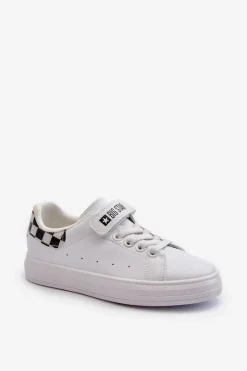 New Buty Sportowe Dziecięce Big Star NN374058 HI-POLY SYSTEM Białe Dzieci Back To School