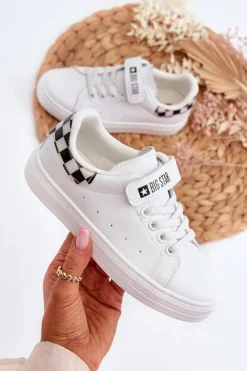 New Buty Sportowe Dziecięce Big Star NN374058 HI-POLY SYSTEM Białe Dzieci Back To School