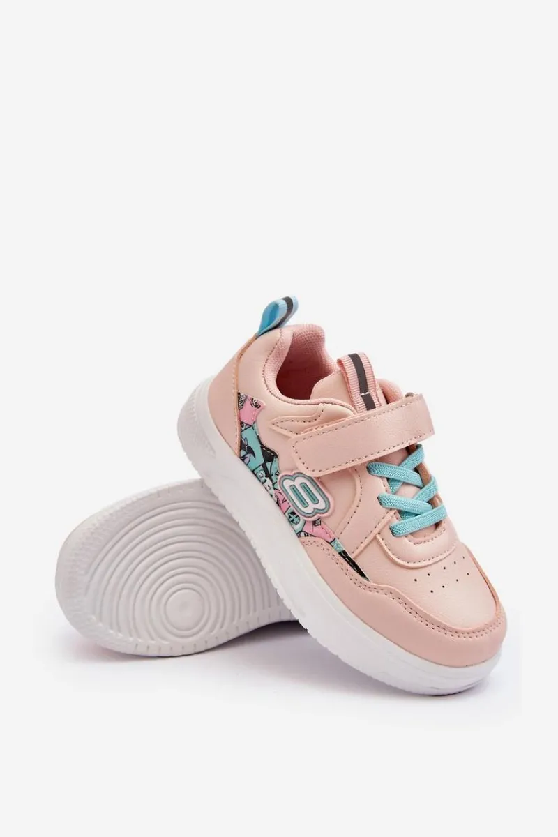 Dziewczęce>Evento Buty Sportowe Dziecięce Na Rzep Różowe Lucila