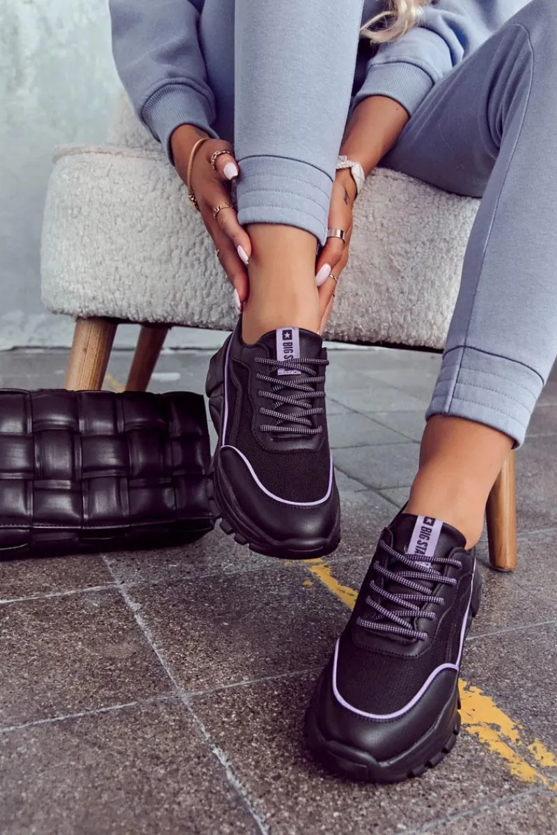 Online Big Star Shoes Buty Sportowe Memory Foam Big Star JJ274786 Czarne