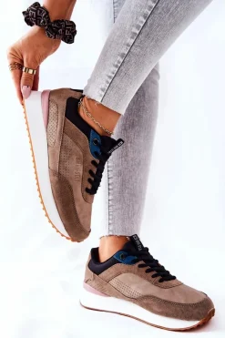 Online Big Star Shoes Buty Sportowe Memory Foam Big Star II274407 Brązowo-Czarne