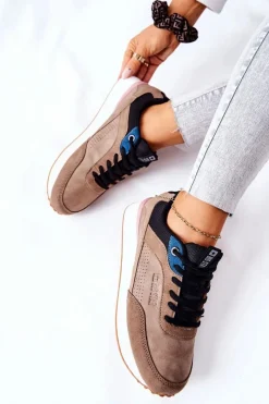 Online Big Star Shoes Buty Sportowe Memory Foam Big Star II274407 Brązowo-Czarne