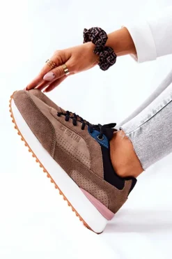 Online Big Star Shoes Buty Sportowe Memory Foam Big Star II274407 Brązowo-Czarne