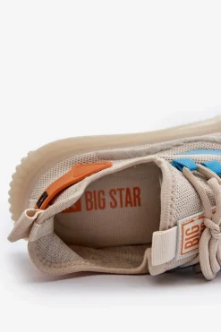 Hot Buty Sportowe Męskie HI-POLY SYSTEM Big Star NN174452 Beżowe Męskie Obuwie Sportowe Męskie