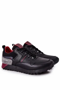 Obuwie Sportowe Męskie>Big Star Shoes Buty Sportowe Męskie Memory Foam Big Star II174090 Czarne