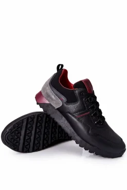 Obuwie Sportowe Męskie>Big Star Shoes Buty Sportowe Męskie Memory Foam Big Star II174090 Czarne