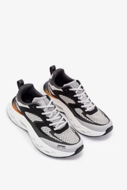 Hot Big Star Shoes Buty Sportowe Męskie Na Platformie Big Star RR174023 Hi-Poly System Szare Szary