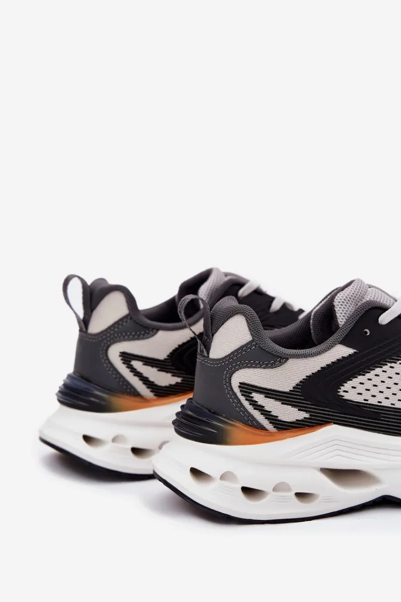 Hot Big Star Shoes Buty Sportowe Męskie Na Platformie Big Star RR174023 Hi-Poly System Szare Szary