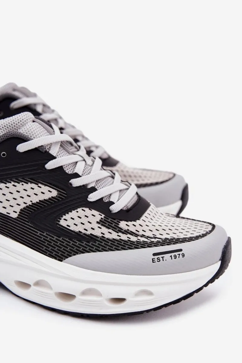 Hot Big Star Shoes Buty Sportowe Męskie Na Platformie Big Star RR174023 Hi-Poly System Szare Szary