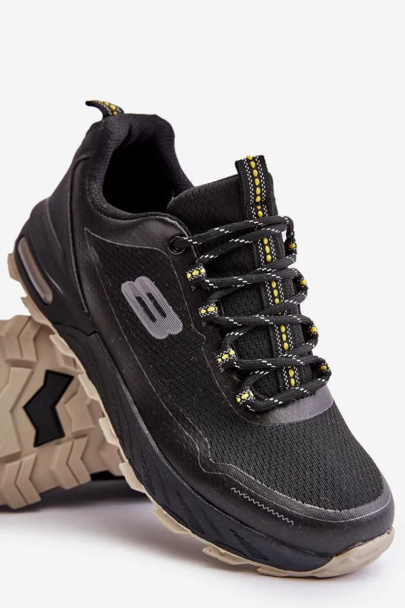 Clearance Boto Buty Sportowe Męskie Na Platformie Czarne Idama