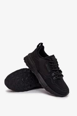 Outlet Buty Sportowe Męskie Ocieplane SS174411 HI-POLY SYSTEM Czarne Męskie Obuwie Sportowe Męskie