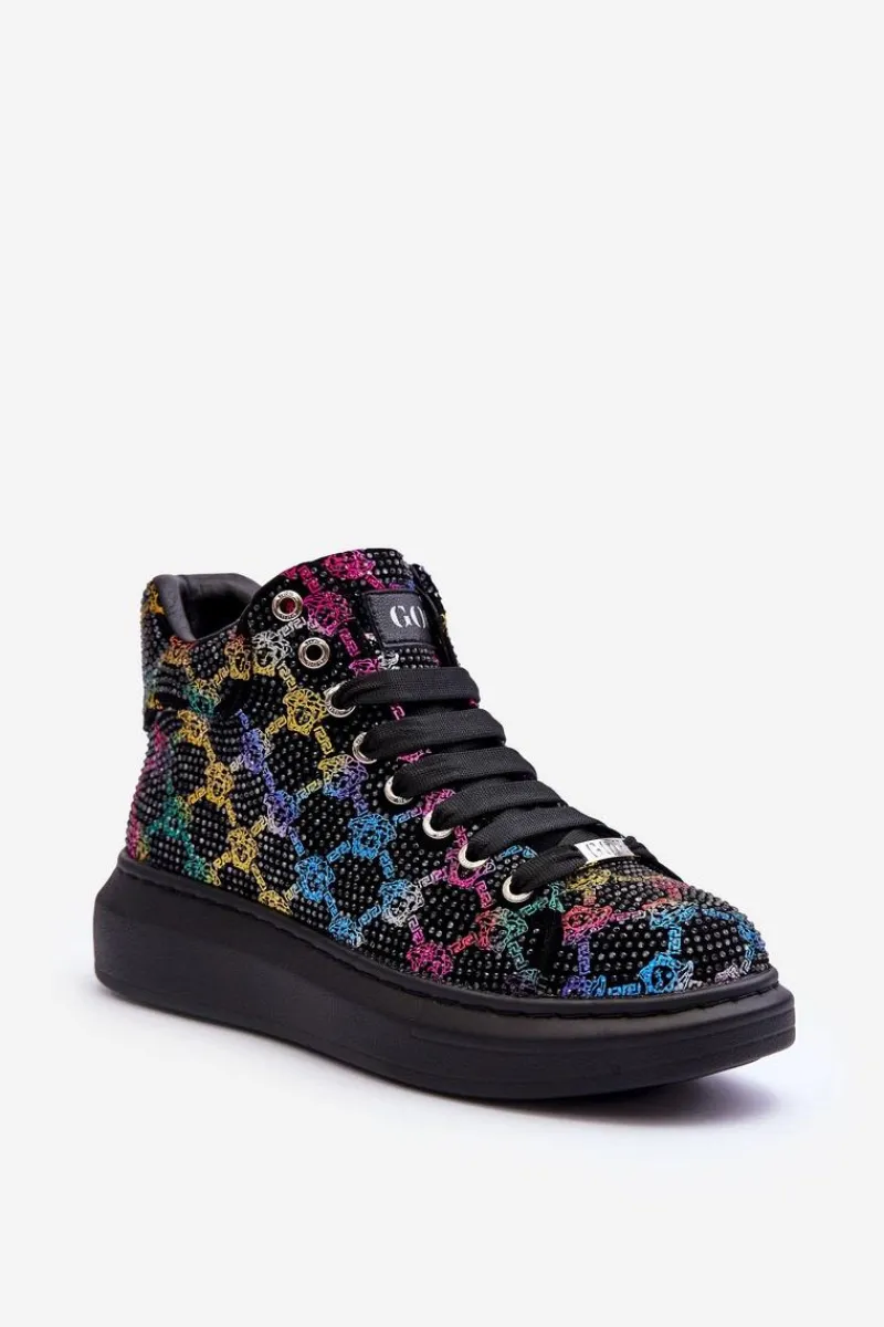 Discount GOE Buty Sportowe Na Platformie Dżety MM2N4009 Czarne