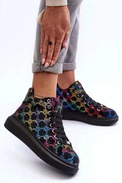 Discount GOE Buty Sportowe Na Platformie Dżety MM2N4009 Czarne