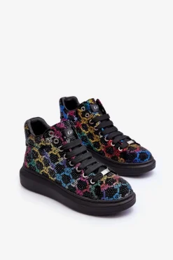 Discount GOE Buty Sportowe Na Platformie Dżety MM2N4009 Czarne