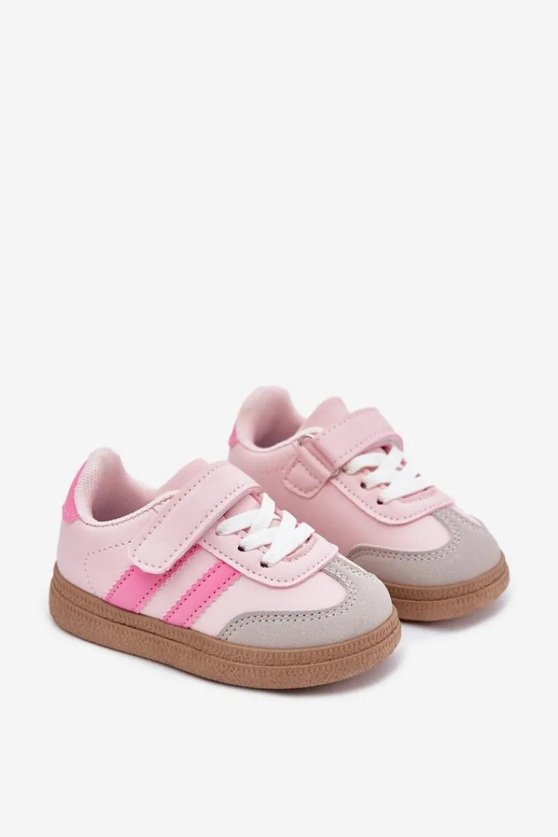 Dziewczęce|Back To School>Boto Buty Sportowe Sneakersy Dziecięce Na Rzep Różowe Adelina Różowy