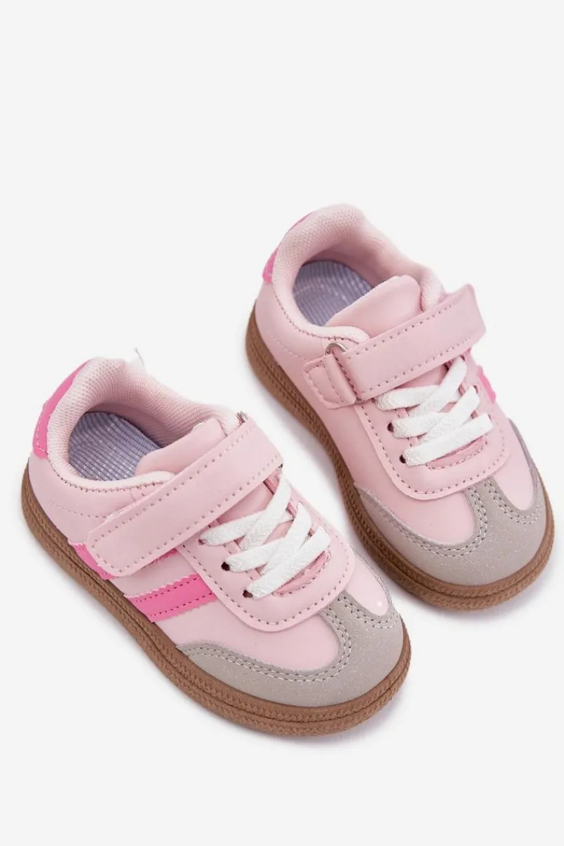 Dziewczęce|Back To School>Boto Buty Sportowe Sneakersy Dziecięce Na Rzep Różowe Adelina Różowy