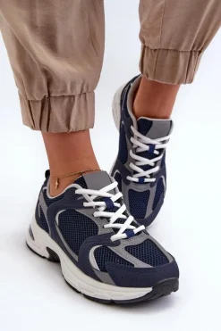 Buty Sportowe Sneakersy Damskie Granatowe Kildia Damskie Sneakersy Damskie