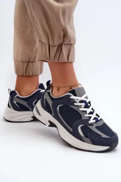 Buty Sportowe Sneakersy Damskie Granatowe Kildia Damskie Sneakersy Damskie