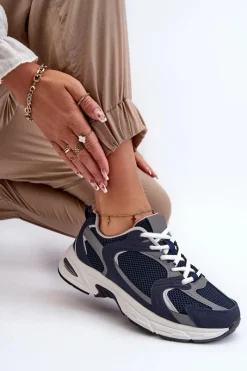 Buty Sportowe Sneakersy Damskie Granatowe Kildia Damskie Sneakersy Damskie