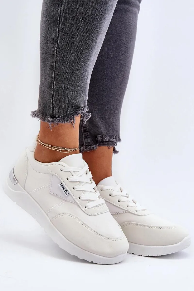 Outlet Buty Sportowe Sneakersy Damskie Białe Vovella Damskie Sneakersy Damskie