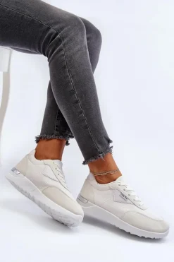 Outlet Buty Sportowe Sneakersy Damskie Białe Vovella Damskie Sneakersy Damskie