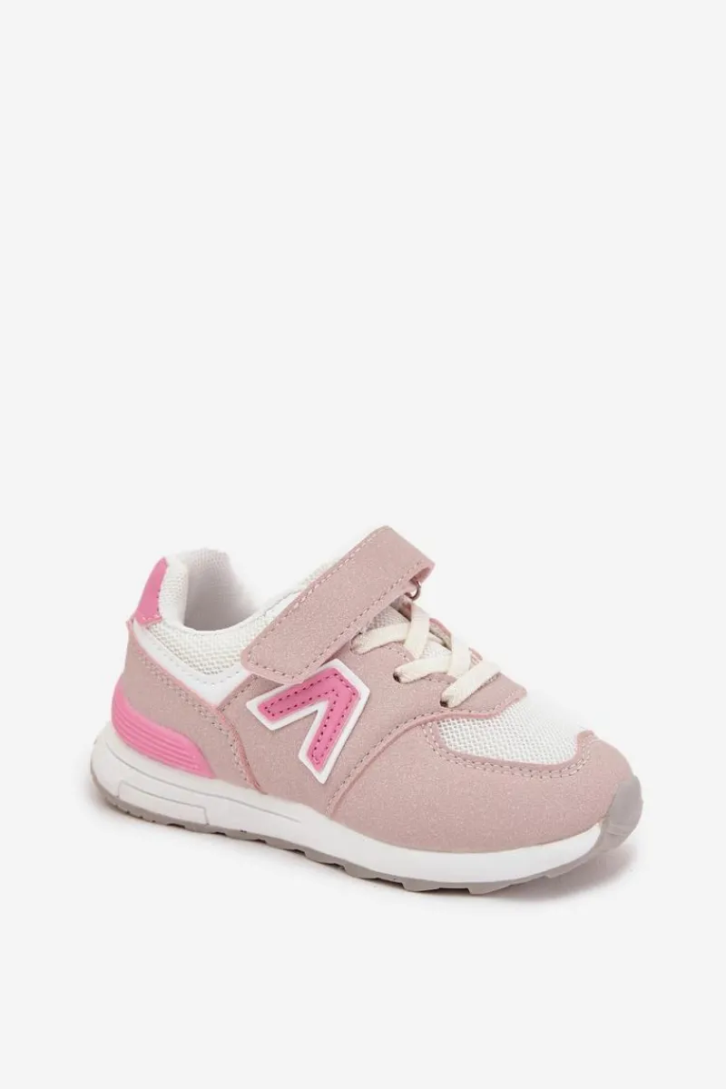 Dziewczęce>Boto Buty Sportowe Sneakersy Dziecięce Na Rzep Różowe Galisse Różowy