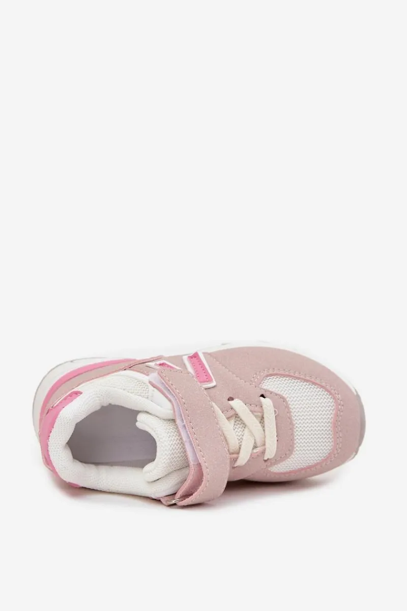 Dziewczęce>Boto Buty Sportowe Sneakersy Dziecięce Na Rzep Różowe Galisse Różowy