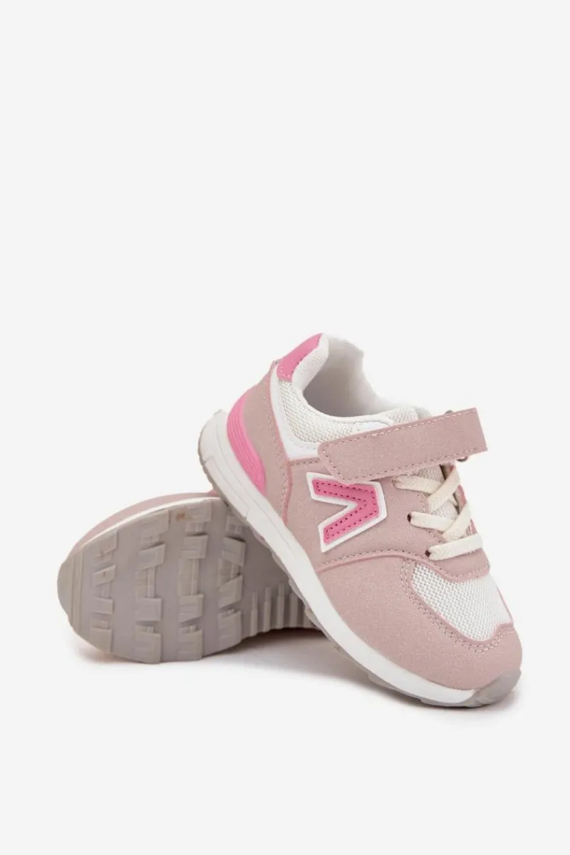 Dziewczęce>Boto Buty Sportowe Sneakersy Dziecięce Na Rzep Różowe Galisse Różowy