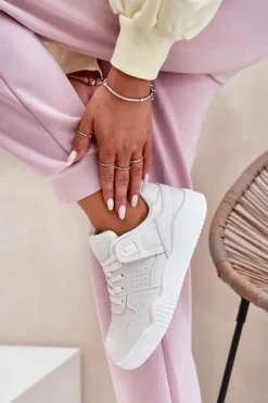 Online Evento Buty Sportowe Sneakersy Damskie Z Eko Skóry Białe Telisiria