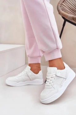 Online Evento Buty Sportowe Sneakersy Damskie Z Eko Skóry Białe Telisiria