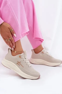 Buty Sportowe Big Star|Sneakersy Damskie></noscript>Big Star Shoes Buty Sportowe Sneakersy Damskie Big Star RR274A145 HI-POLY SYSTEM Beżowe Beżowy