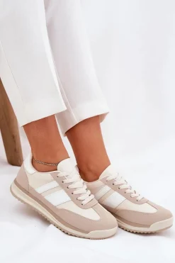 New Boto Buty Sportowe Sneakersy Damskie Panterka Beżowe Galabis