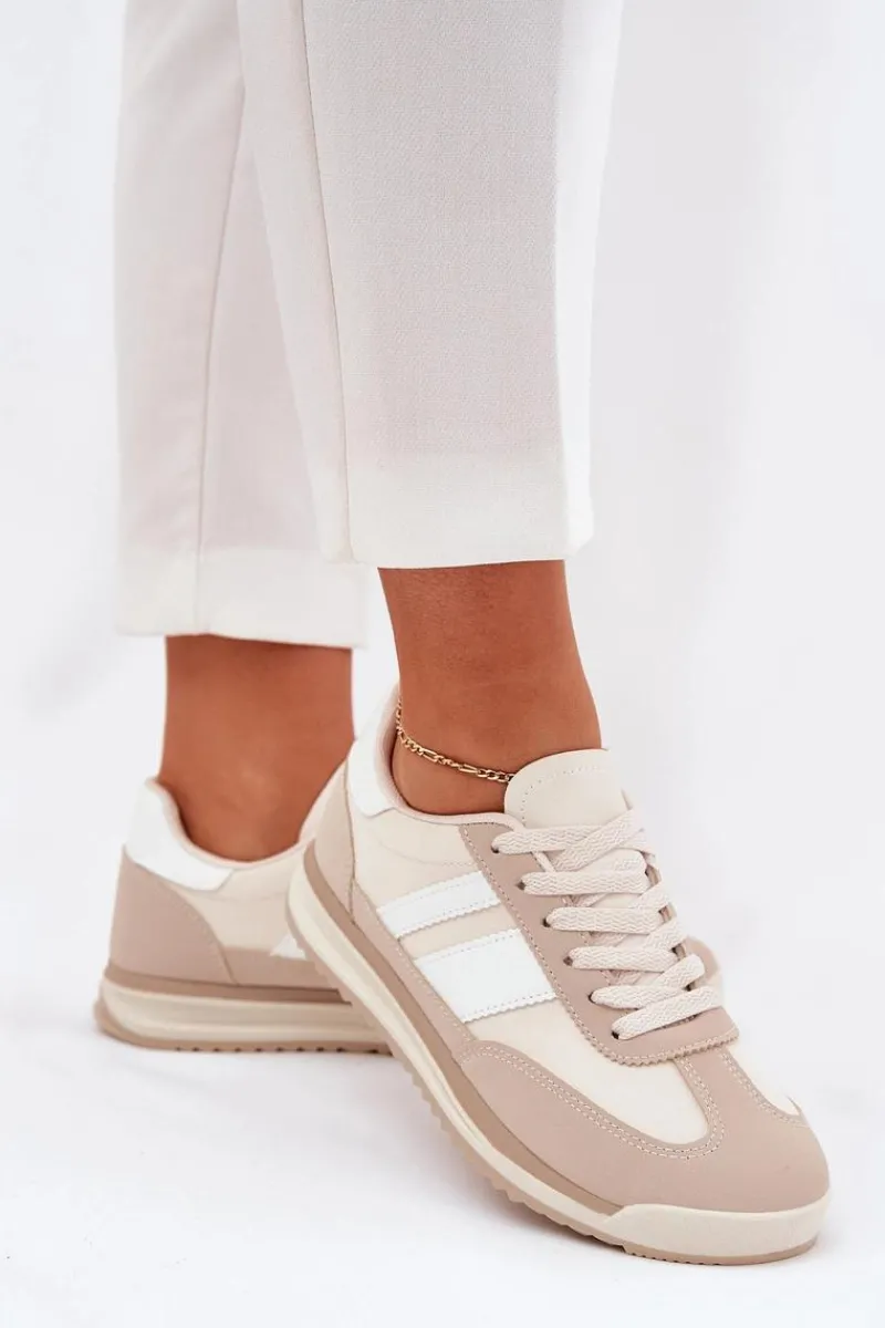 New Boto Buty Sportowe Sneakersy Damskie Panterka Beżowe Galabis