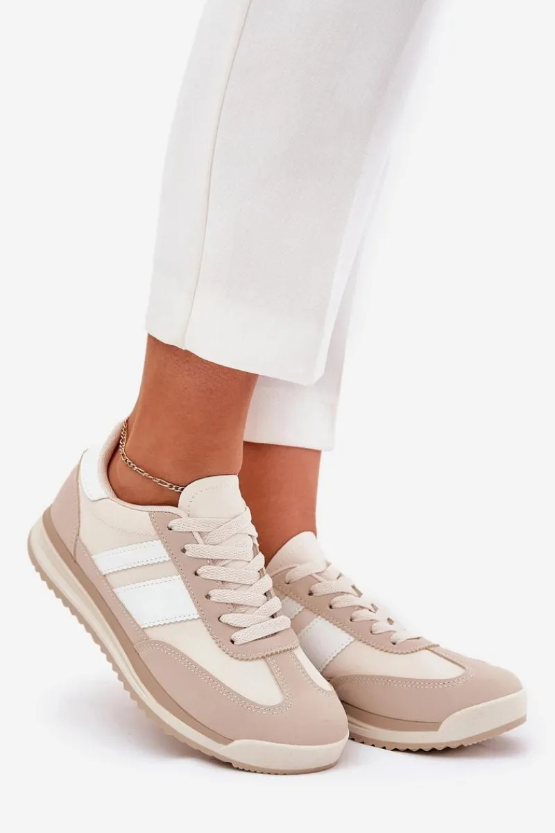 New Boto Buty Sportowe Sneakersy Damskie Panterka Beżowe Galabis