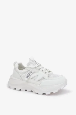 Online Boto Buty Sportowe Sneakersy Damskie Na Grubej Podeszwie Białe Prononice Biały