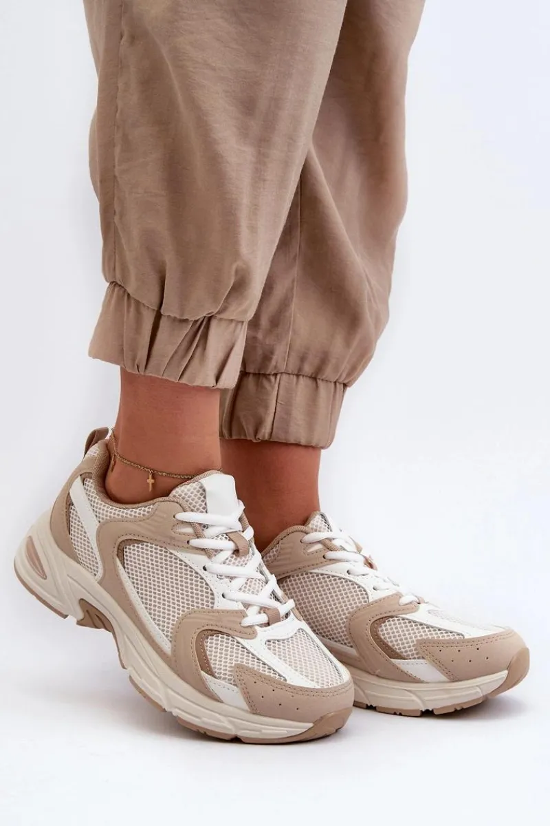 Sale Boto Buty Sportowe Sneakersy Damskie Beżowe Kildia