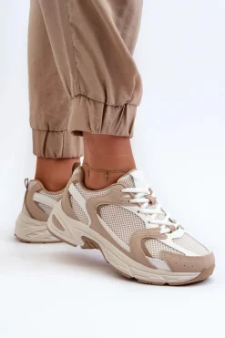 Sale Boto Buty Sportowe Sneakersy Damskie Beżowe Kildia