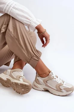 Sale Boto Buty Sportowe Sneakersy Damskie Beżowe Kildia