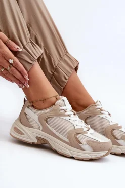 Sale Boto Buty Sportowe Sneakersy Damskie Beżowe Kildia