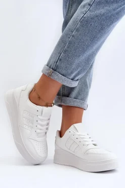 New Buty Sportowe Sneakersy Damskie Białe Frutesa Damskie Sneakersy Damskie