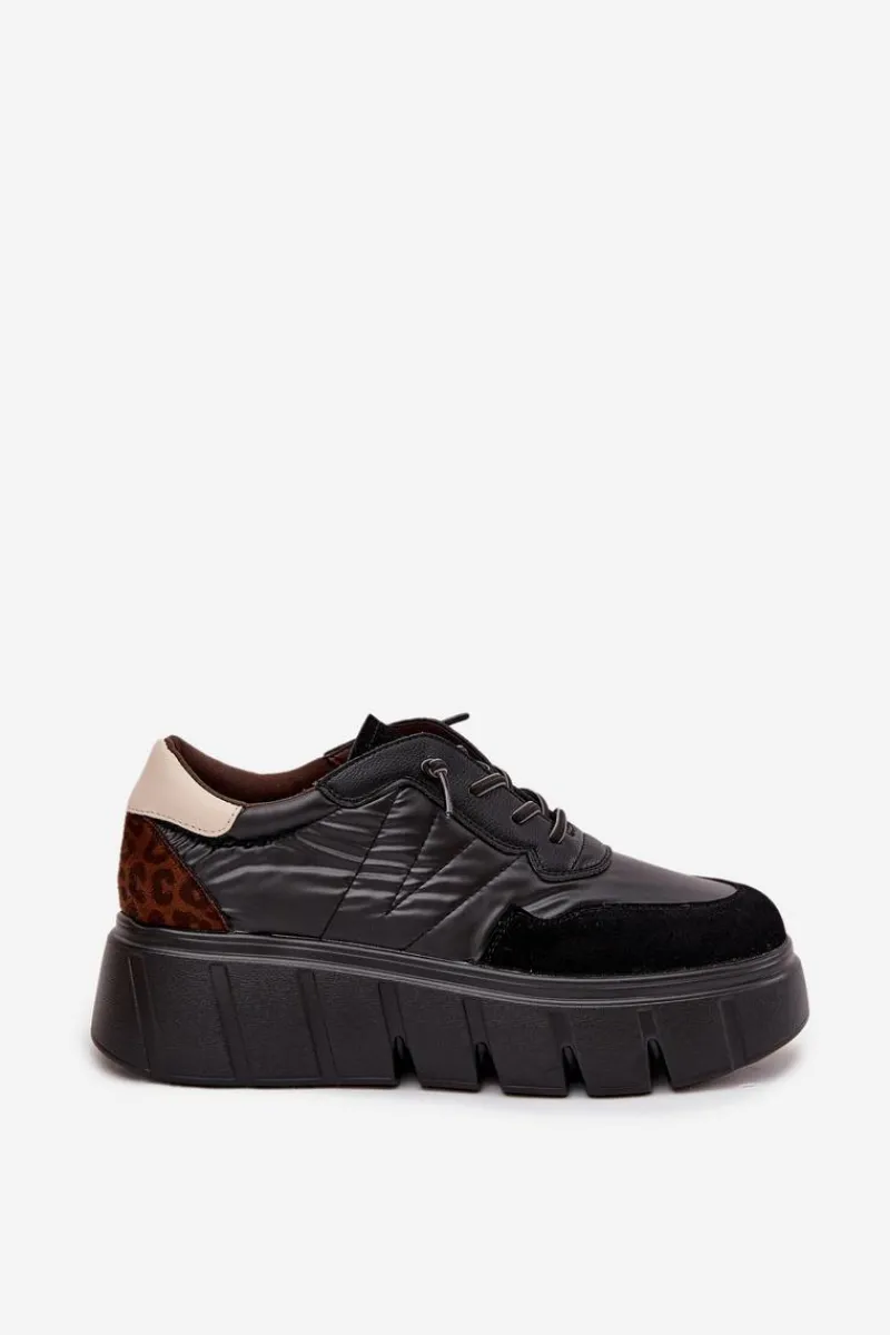 Sneakersy Damskie>Buty damskie Vinceza Buty Sportowe Sneakersy Damskie Na Platformie Vinceza 58565 Czarne