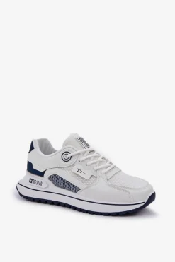 Discount Big Star Shoes Buty Sportowe Sneakersy Damskie Big Star NN274A103 HI-POLY SYSTEM Biało-Granatowe