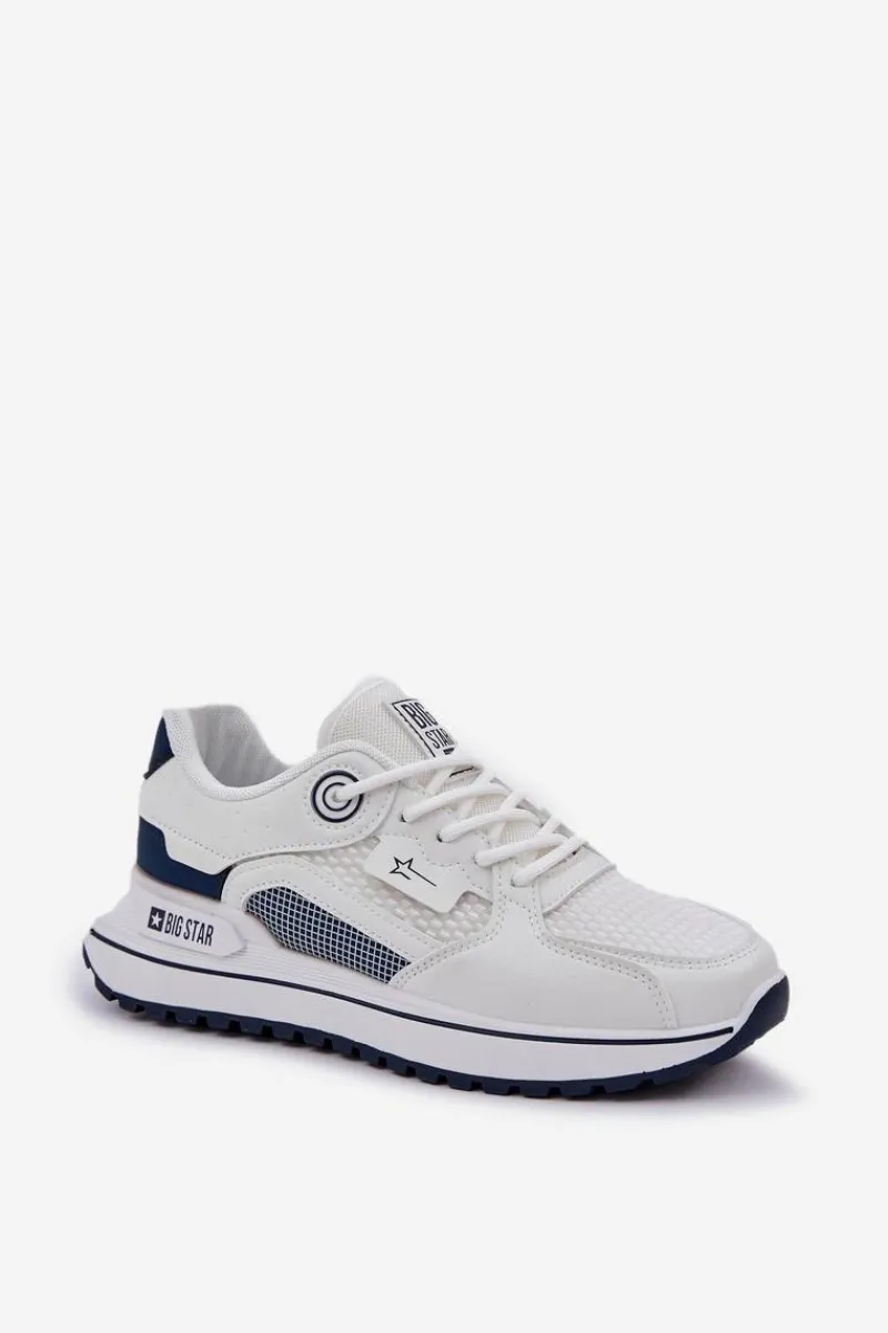 Discount Big Star Shoes Buty Sportowe Sneakersy Damskie Big Star NN274A103 HI-POLY SYSTEM Biało-Granatowe